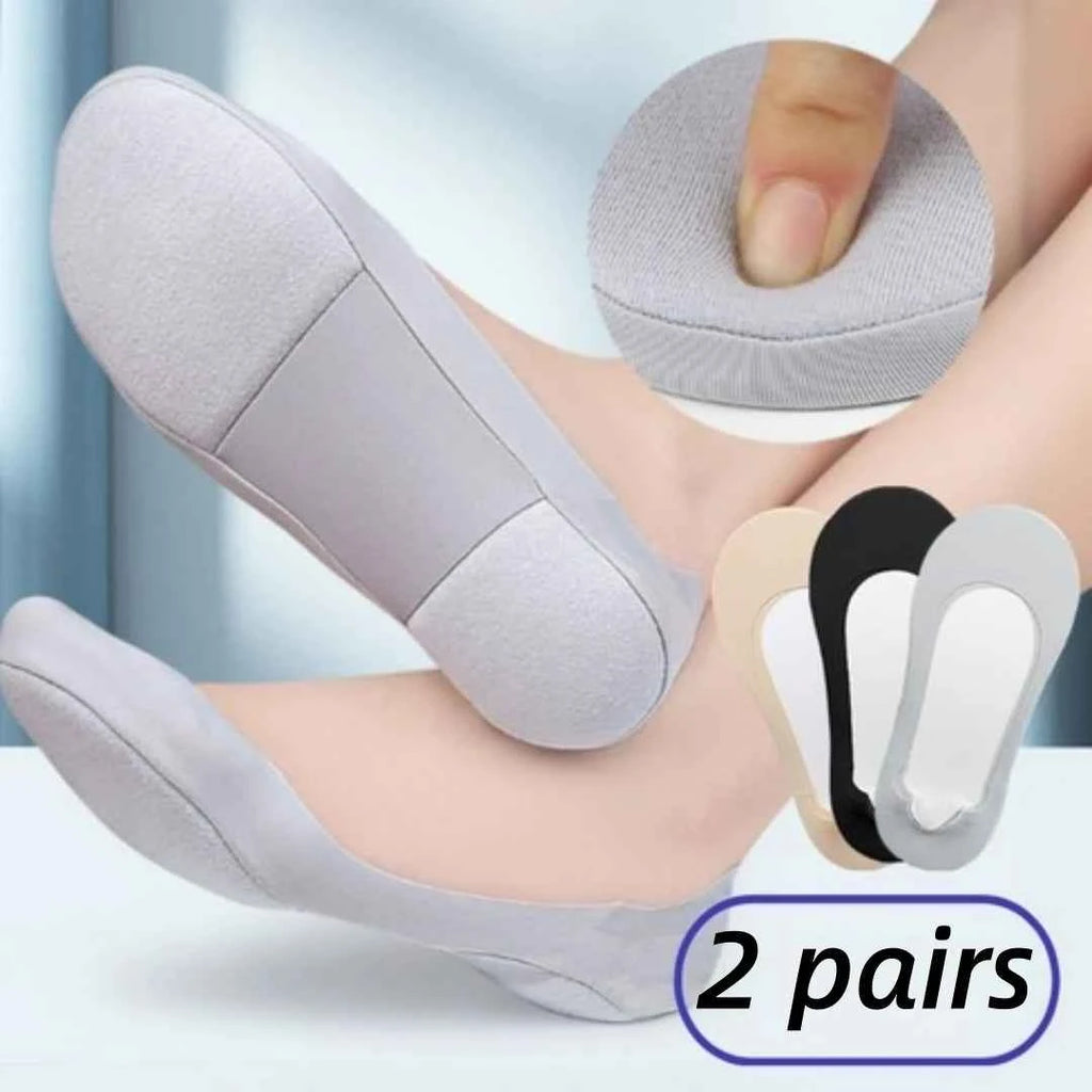 Women's 3D Anti-Slip Low-Cut Boat Socks，Comfortable Invisible Liner Boat Socks, Soft Sponge Cushioning Shock Absorption
