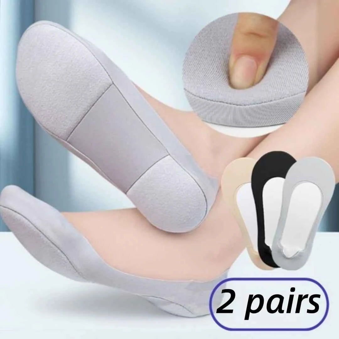 Women's 3D Anti-Slip Low-Cut Boat Socks，Comfortable Invisible Liner Boat Socks, Soft Sponge Cushioning Shock Absorption
