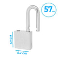 57mm Keyed Waterproof Safety Boron Alloy Padlock with Long Hook Iron and Steel 70mm Size for Safe Usage