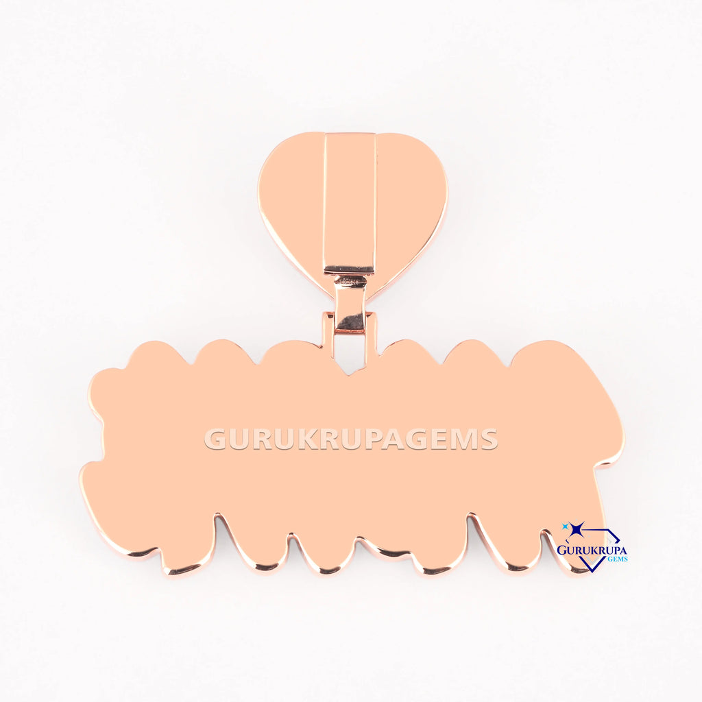 Trendy Hip Hop Name Pendant Custom Lab Grown Diamond 925 Sterling Silver Iced Out Heart Bail Design Pendant For Unisex