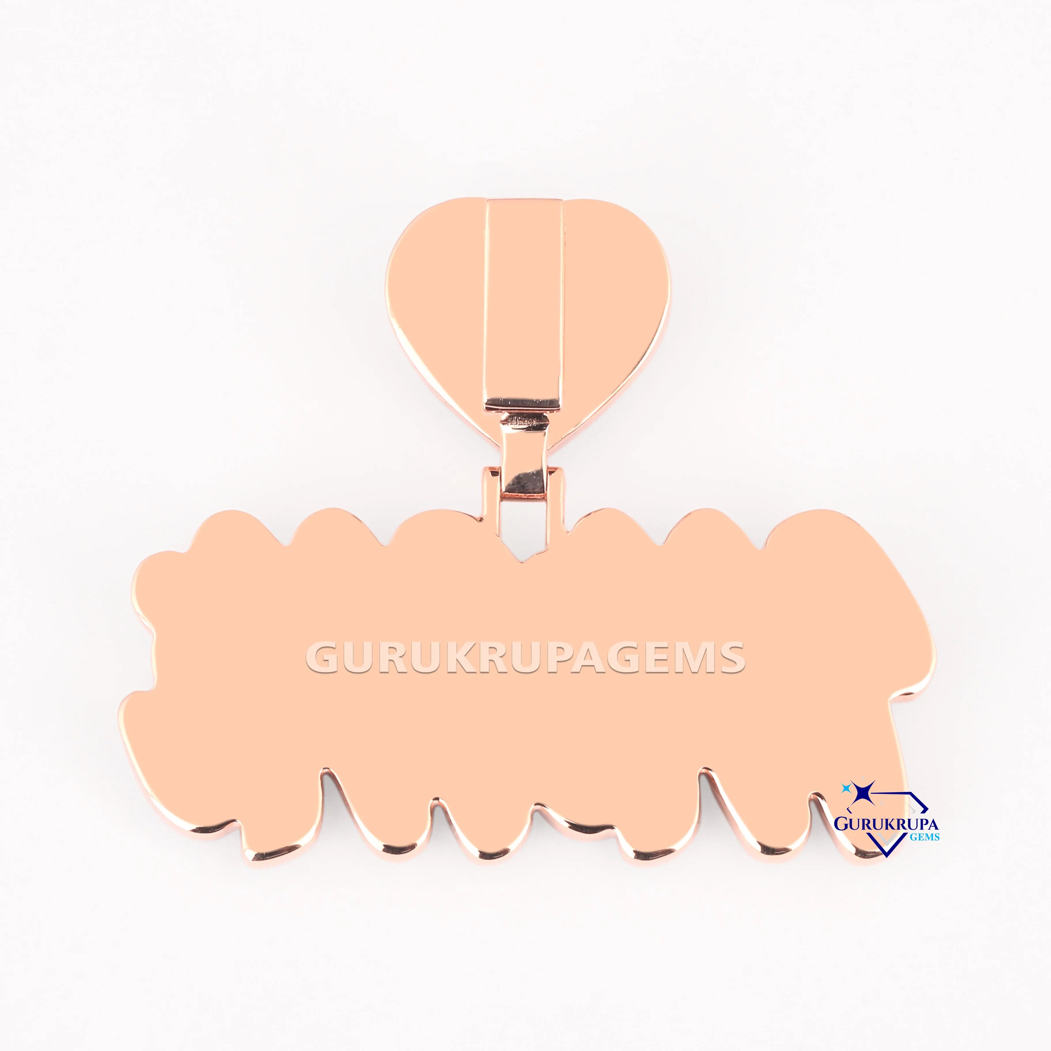 Trendy Hip Hop Name Pendant Custom Lab Grown Diamond 925 Sterling Silver Iced Out Heart Bail Design Pendant For Unisex