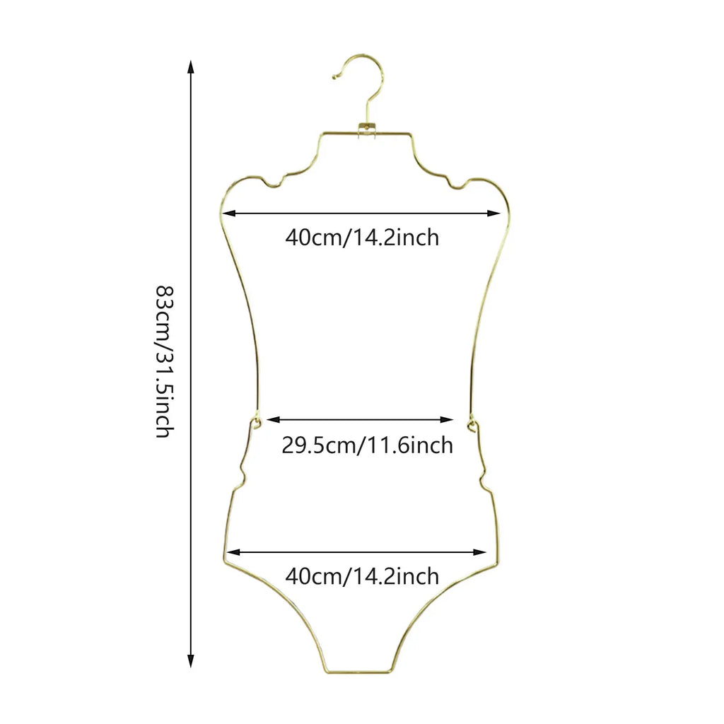 Body Shape Lingerie Hanger Foldable Durable Closet Organizer Swimsuit Hanger for Closet for Stores Boutiques Show Window Bedroom
