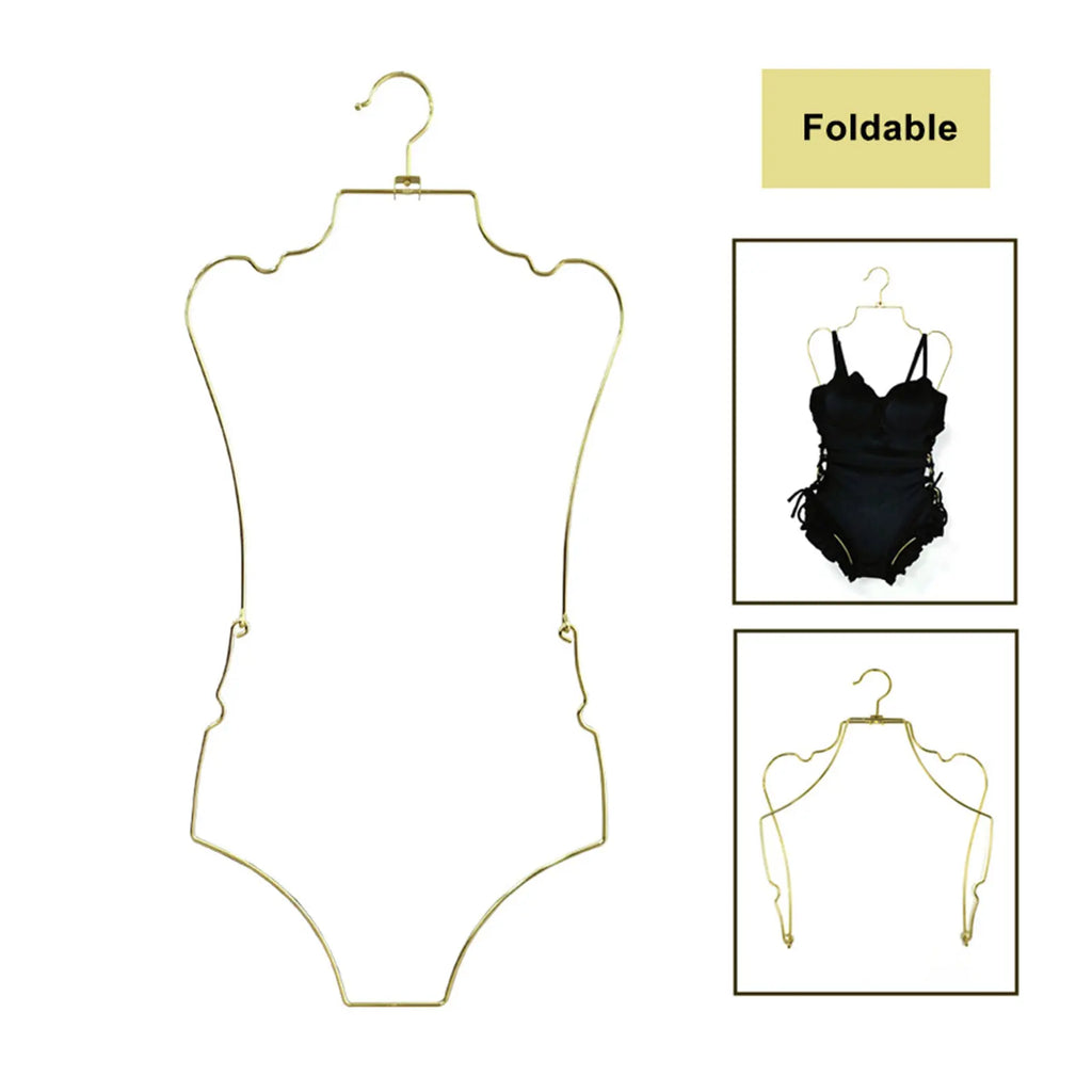 Body Shape Lingerie Hanger Foldable Durable Closet Organizer Swimsuit Hanger for Closet for Stores Boutiques Show Window Bedroom
