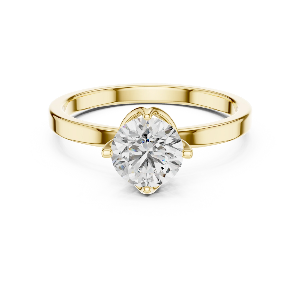 0.25ct Lab Grown Diamond Ring | 18K Gold Wedding Band | EF VS1-2 Grade | 4 Prong Design | Customizable Fine Jewellery Supplier