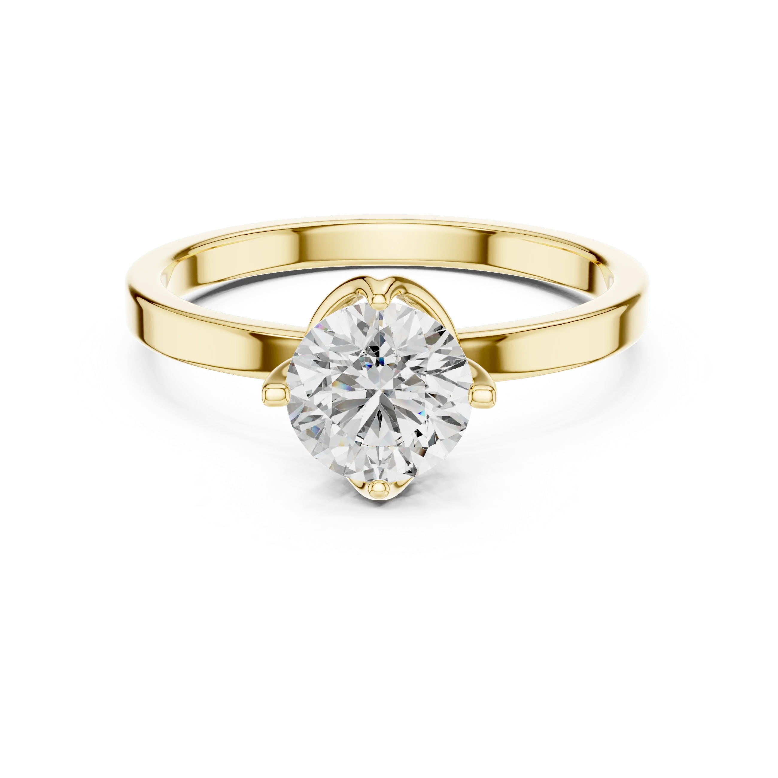 0.25ct Lab Grown Diamond Ring | 18K Gold Wedding Band | EF VS1-2 Grade | 4 Prong Design | Customizable Fine Jewellery Supplier