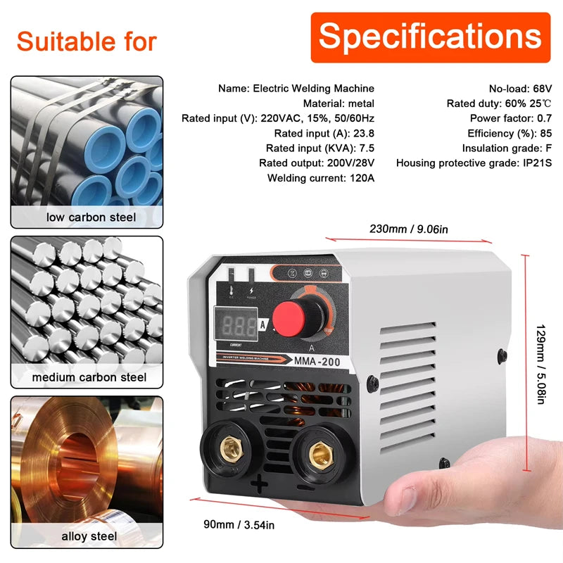 2-In-1 Multifunctional MIG MMA/MAG TIG-160C Welding Machine IGBT invert Welder Automatic Wire Feeding Electric Arc Welder