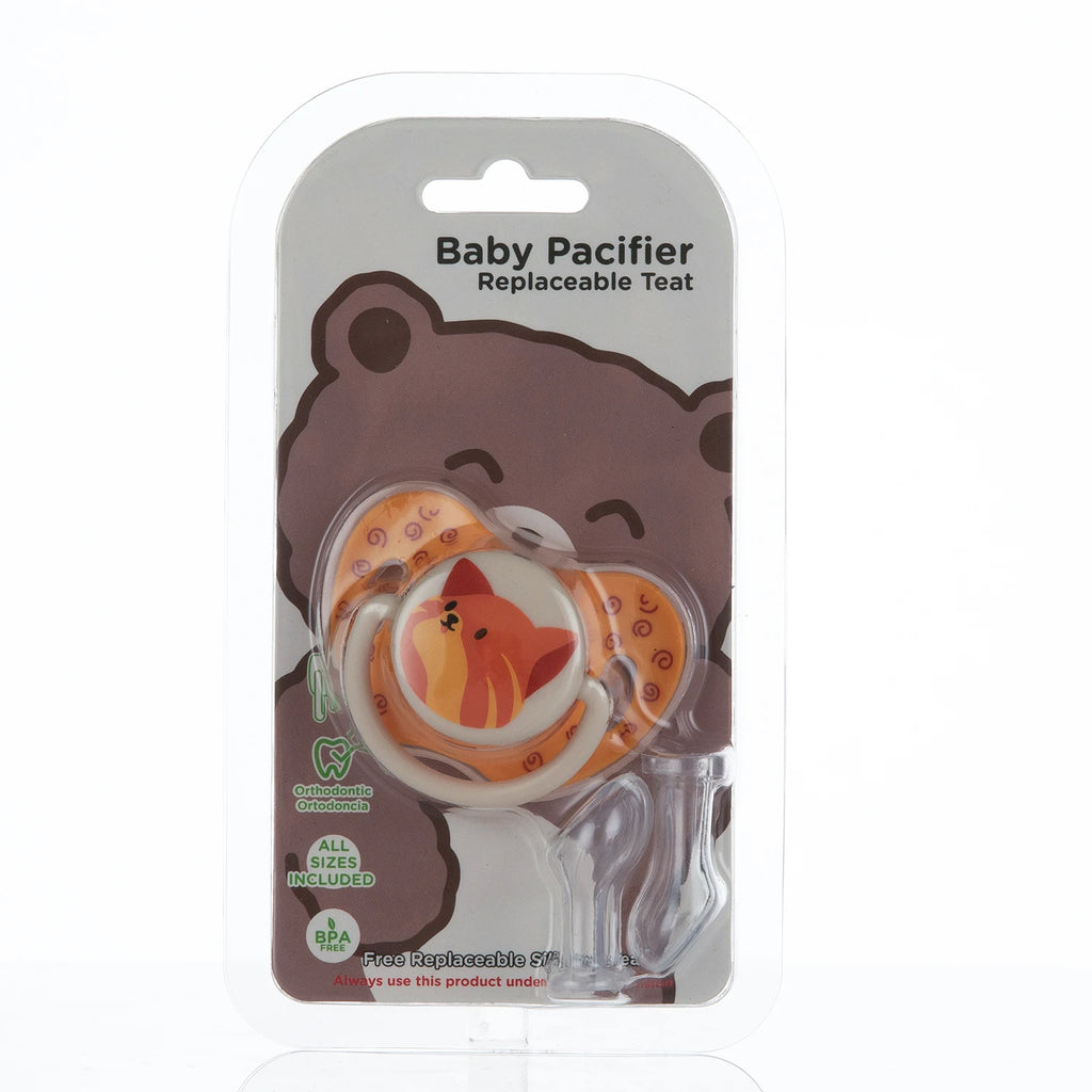 Miyocar Lovely Baby Pacifiers Bring Replacement Nipple (2 Pcs) Includes 6 Different Sized Silicone Teat for Boy Girl all size