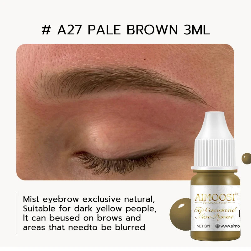 AIMOOSI Professional Microblading Pigment for Nano Brows | REACH Certified Permanent Makeup Tattoo Ink for PMU Artist | 3ml