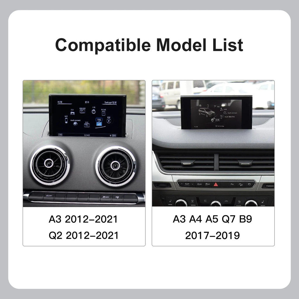 AUTOABC Wireless  CarPlay Android Auto Interface for Audi A3 A4 A5 Q2 Q7 Q5L 8V AirPlay Mirror Link multi-media camera