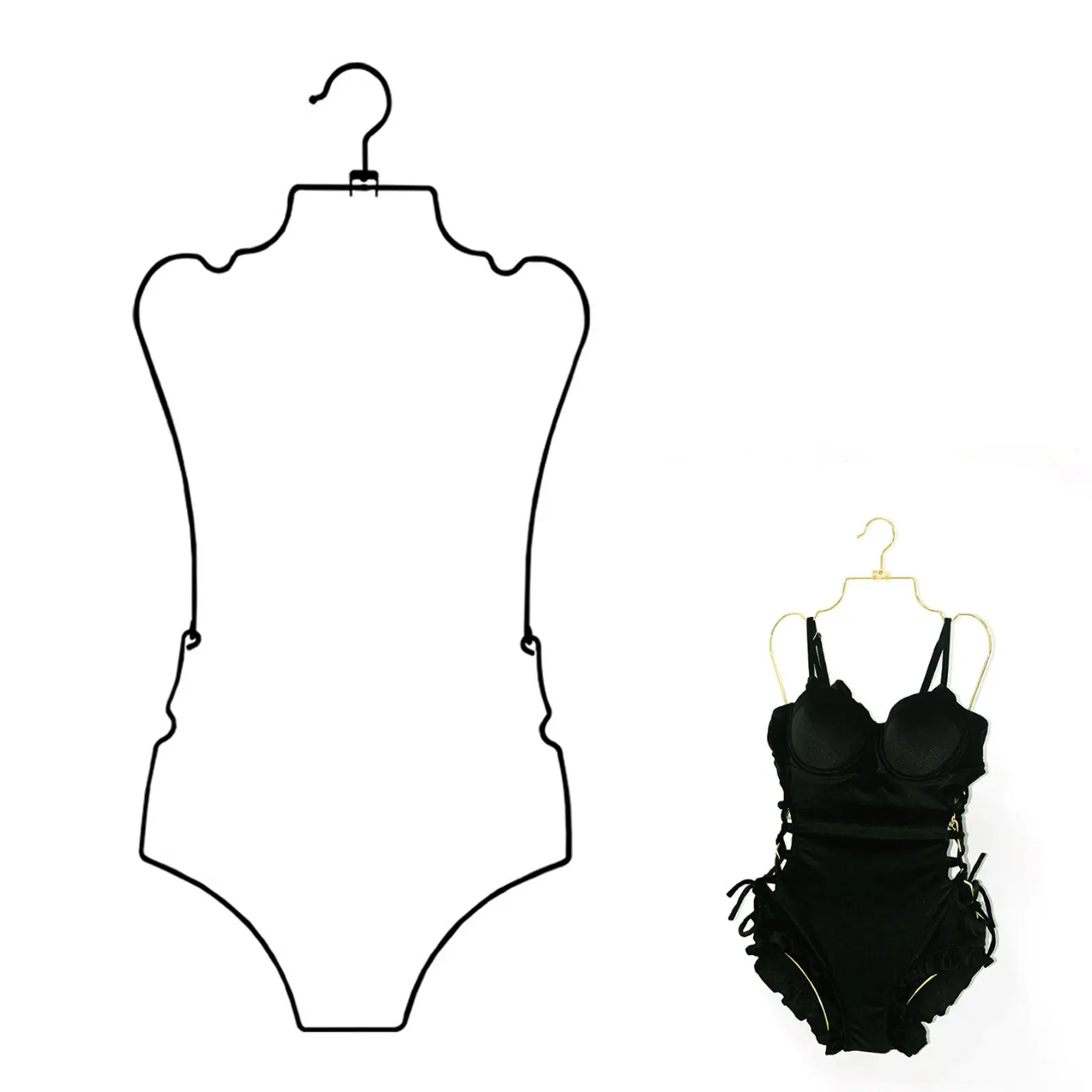 Body Shape Lingerie Hanger Foldable Durable Closet Organizer Swimsuit Hanger for Closet for Stores Boutiques Show Window Bedroom