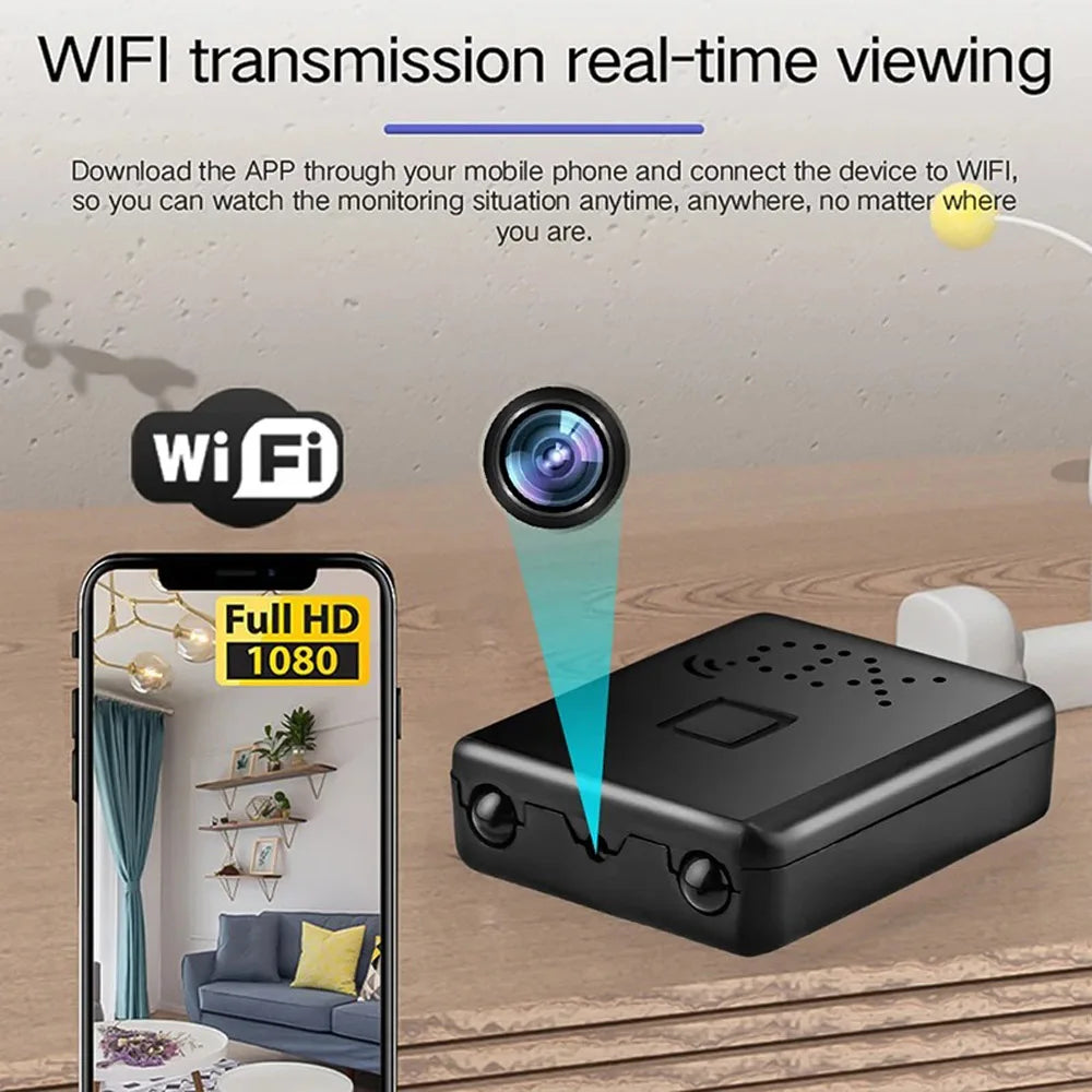 Mini WiFi Security Camera 1080P – Night Vision & App Control