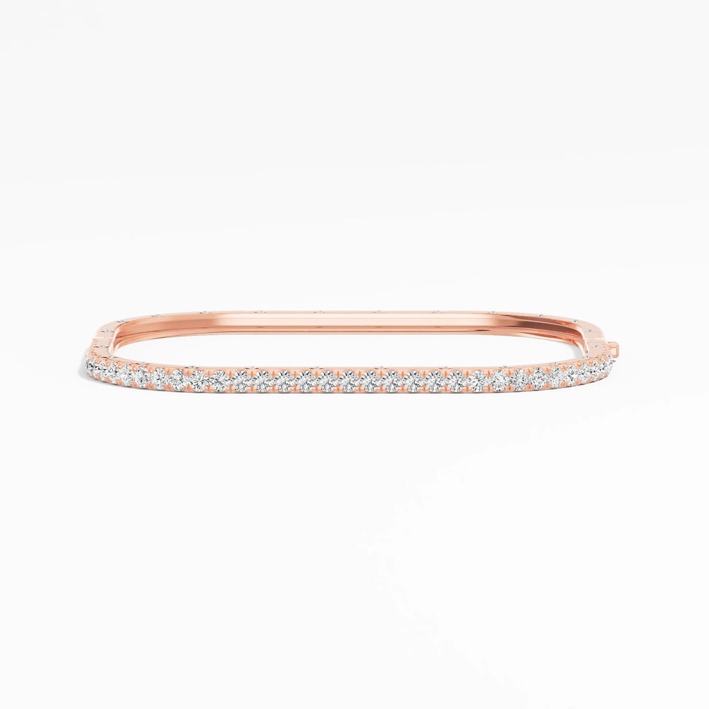 Best Seller Women's Diamond Bracelet Bangle Elegant 1.98 Ct Cut Rhodium Plated 14K/18K Solid Gold Handcrafted Jewelry Most