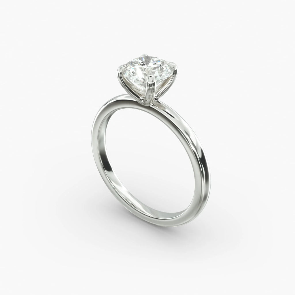 925 Silver Round Cut Moissanite Diamond Solitaire Ring Timeless Fine Jewelry Engagement Gift for Women Elegant Luxury