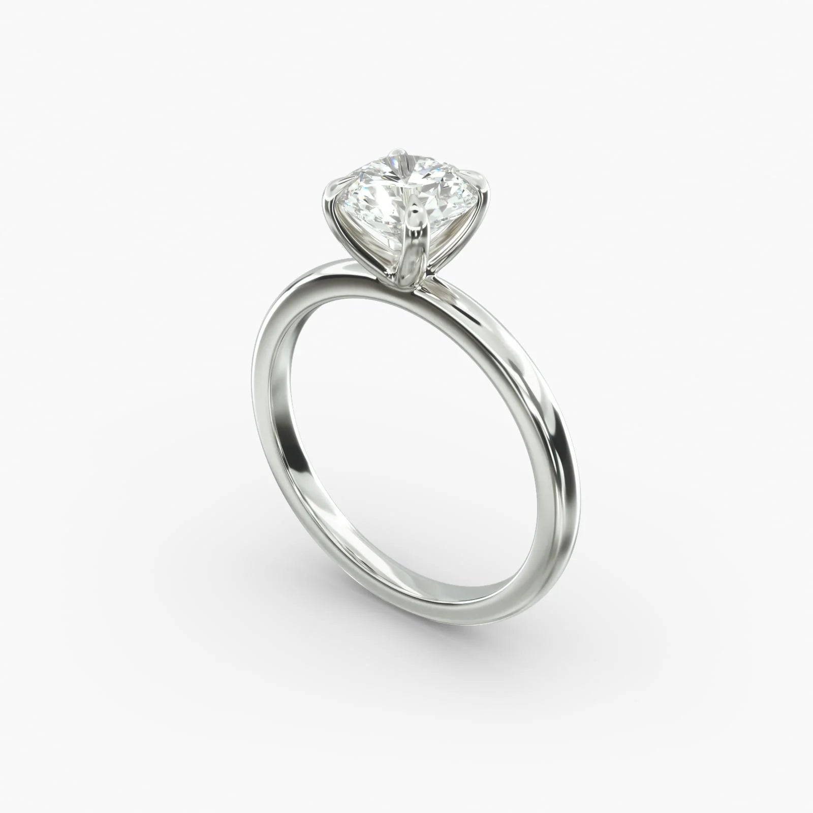 925 Silver Round Cut Moissanite Diamond Solitaire Ring Timeless Fine Jewelry Engagement Gift for Women Elegant Luxury