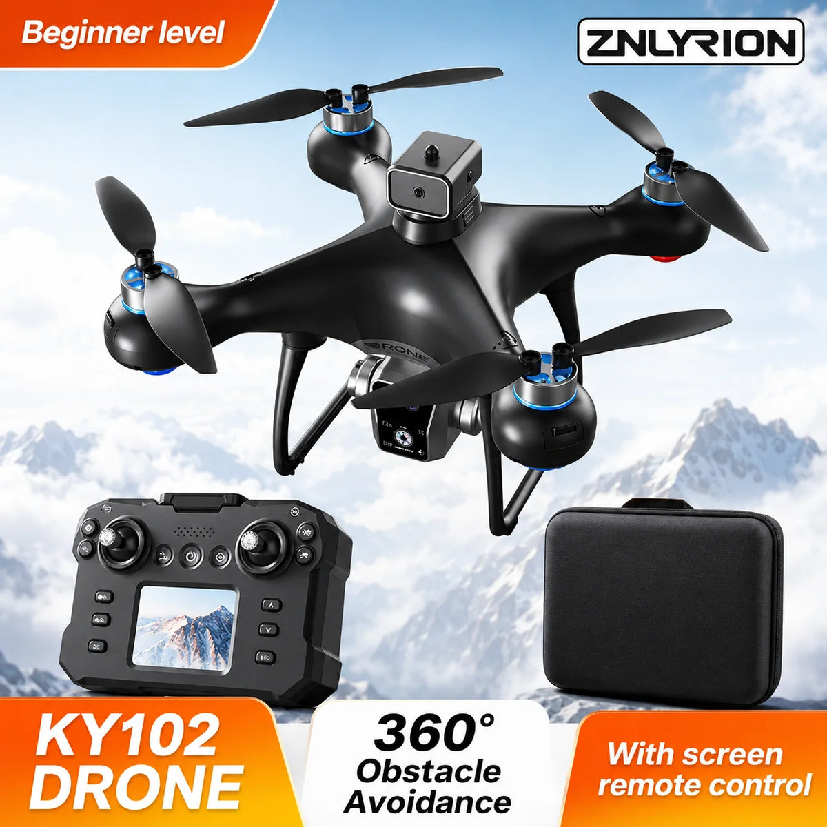 4K Dual Camera RC Drone With Screen Remote & Obstacle Avoidance