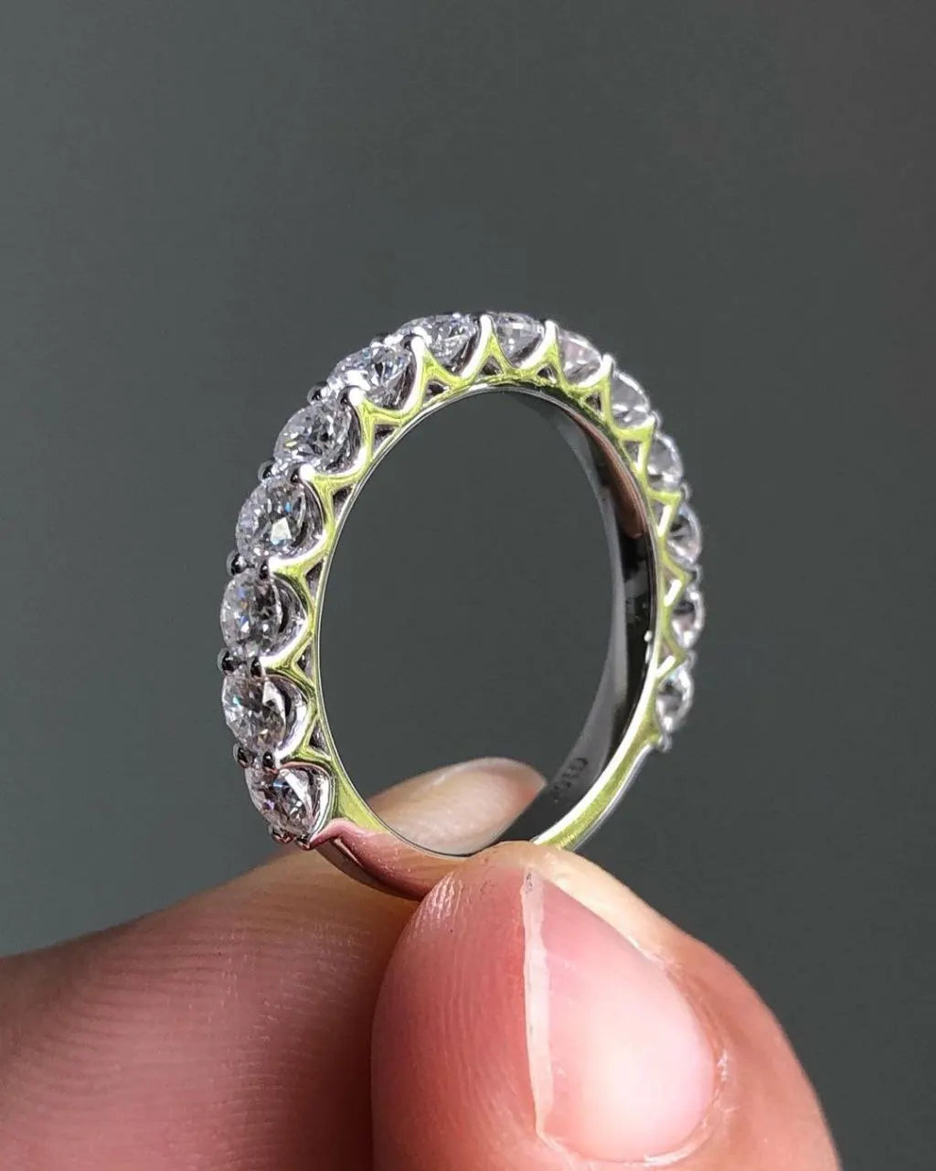 Premium Standard 18K Gold Plated Silver Alloy Emerald Cut Moissanite IGI Certified Unisex Icecraft Jewels Ring Trendy Unique