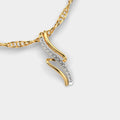 Essential Diamond Fashion Pendant Necklace Strand Chain Engagement Corporate Religious Featuring Moissanite Main Stone Gold