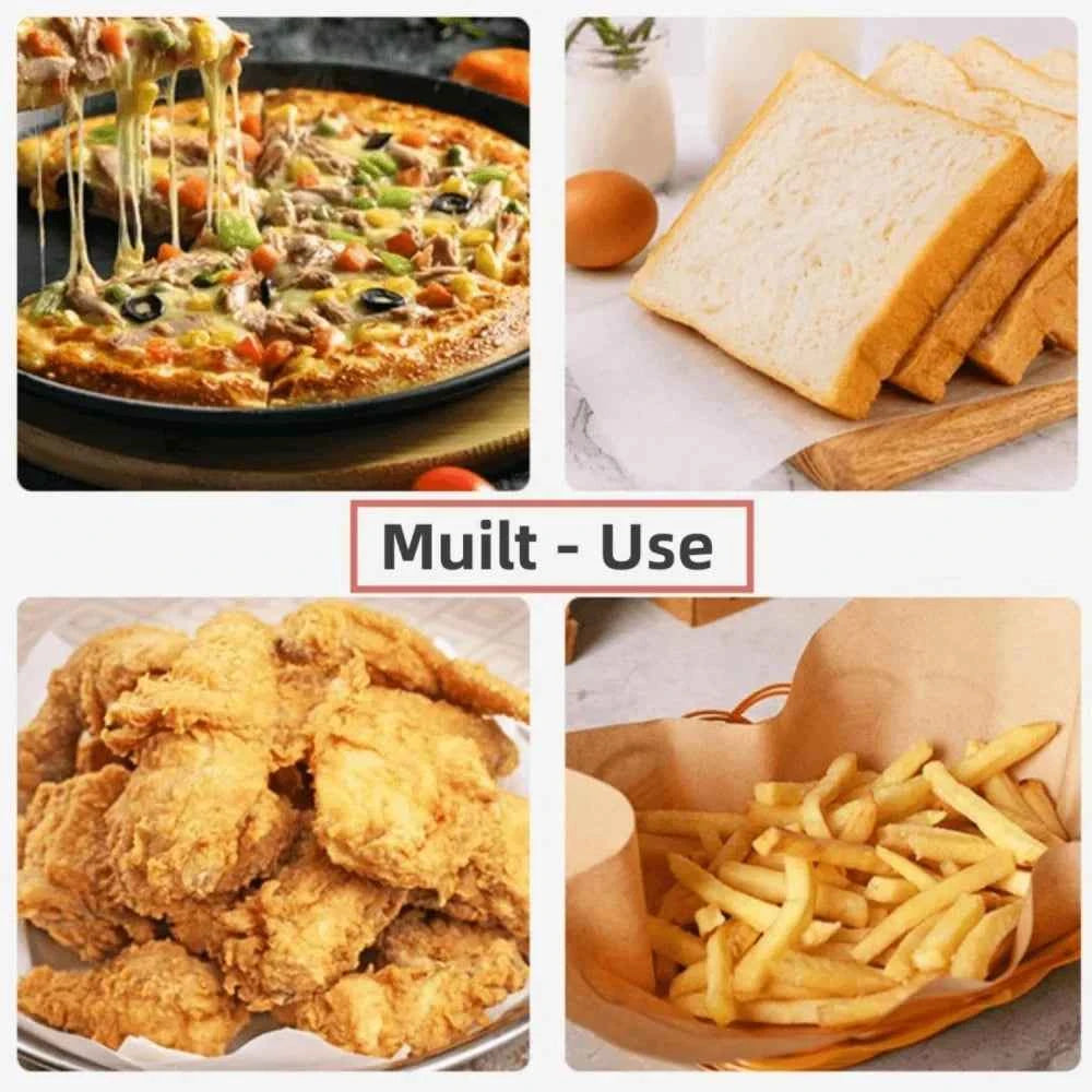100Pcs Parchment Paper Baking Sheets Non-Stick Precut Baking Parchment Baking Paper Will Not Curl Burn Wax Paper