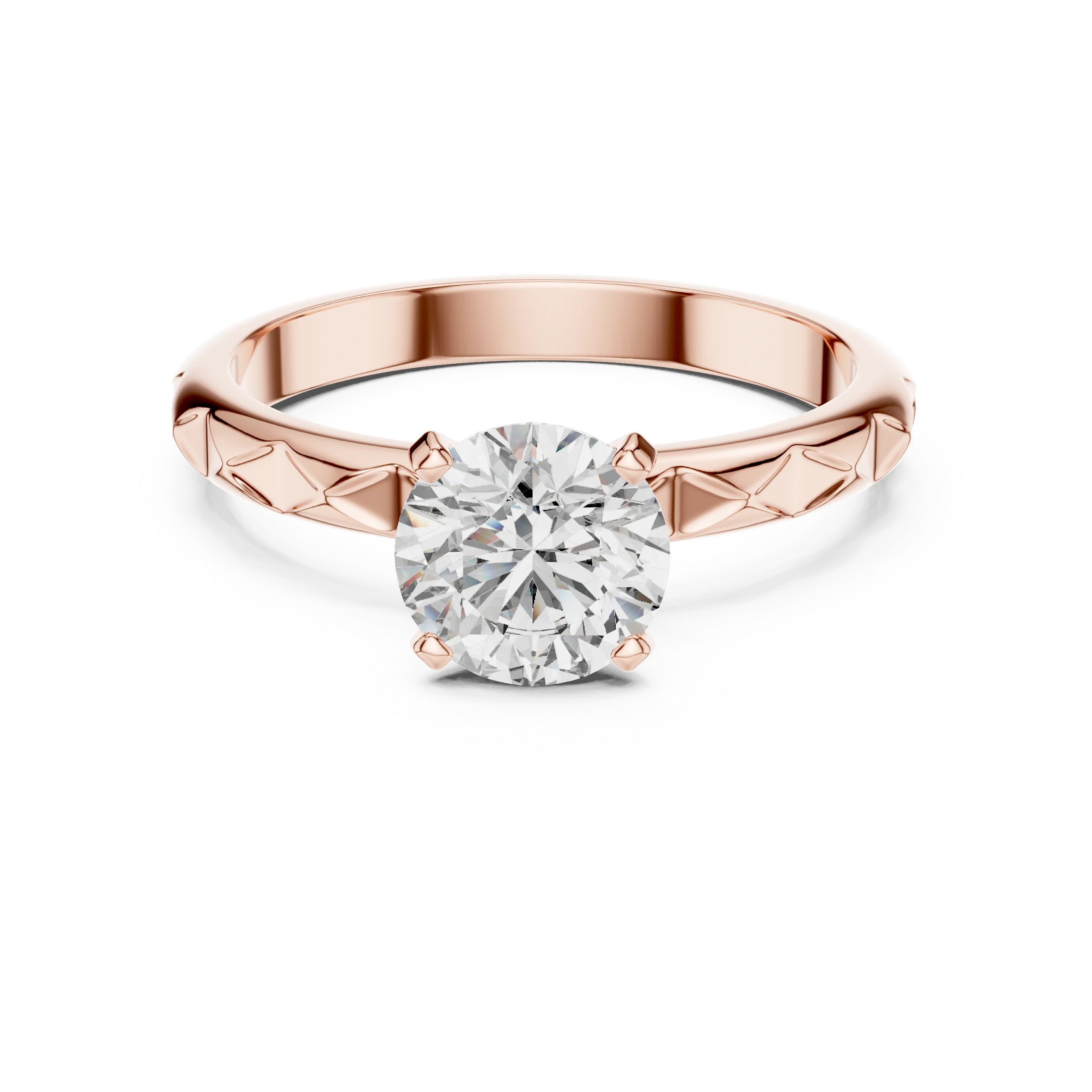 0.50ct Lab Grown Diamond Ring 14K Gold Wedding Band 4 Prong Design EF VS1-2 Grade Customizable Fine Jewellery Trusted Supplier