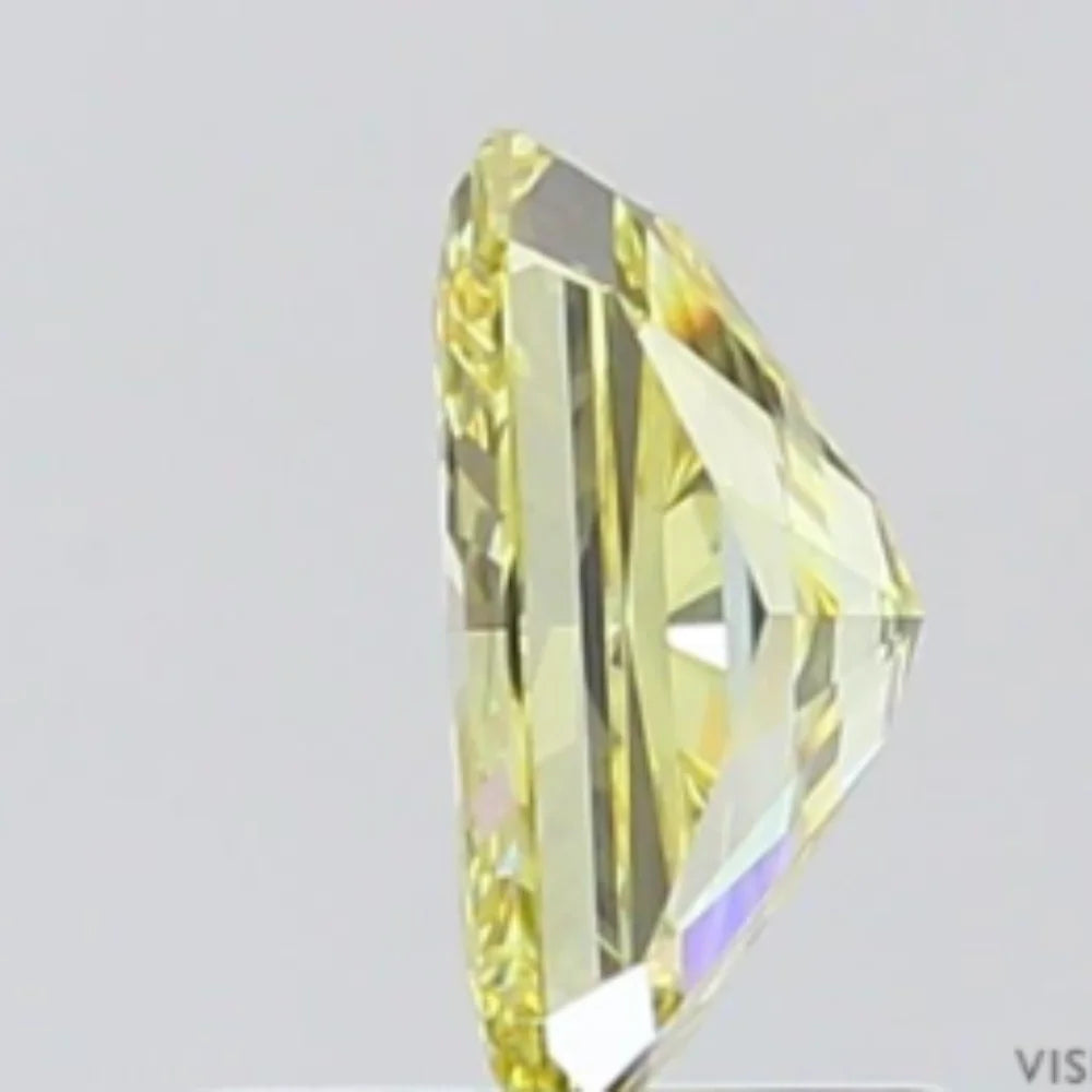 Gemver Diamond IGI Certified 2ct Fancy Vivid Yellow Radiant Cut Lab Grown Loose Diamond for Jewelry Making