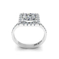 Best Design Prince Diamond 925 Silver French Halo Engagement Ring For Women Luxury Fashion Fine Ring At Wholesale Price