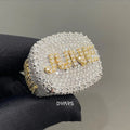 Men's Custom Letter KING Bust Ring Iced 925 Silver Moissanite Brilliant Cut VVS Hip-hop Wedding Jewelry Parties Rapper Gift Gold