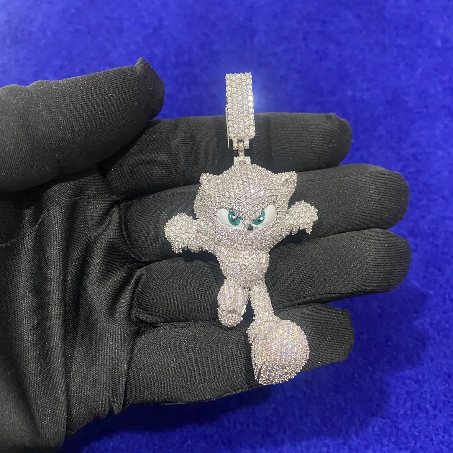Fully Iced Out VVS Moissanite Diamond 3D Cartoon Pendant IGI Certified S925 Silver Custom Letter Hip Hop Pendants & Charms