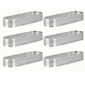 3/6pack Oval Tart Rings 304 Stainless Steel Perforated Pastry Cake Ring Mold for Baking, Nonstick Fruit Tarte Crust Tools