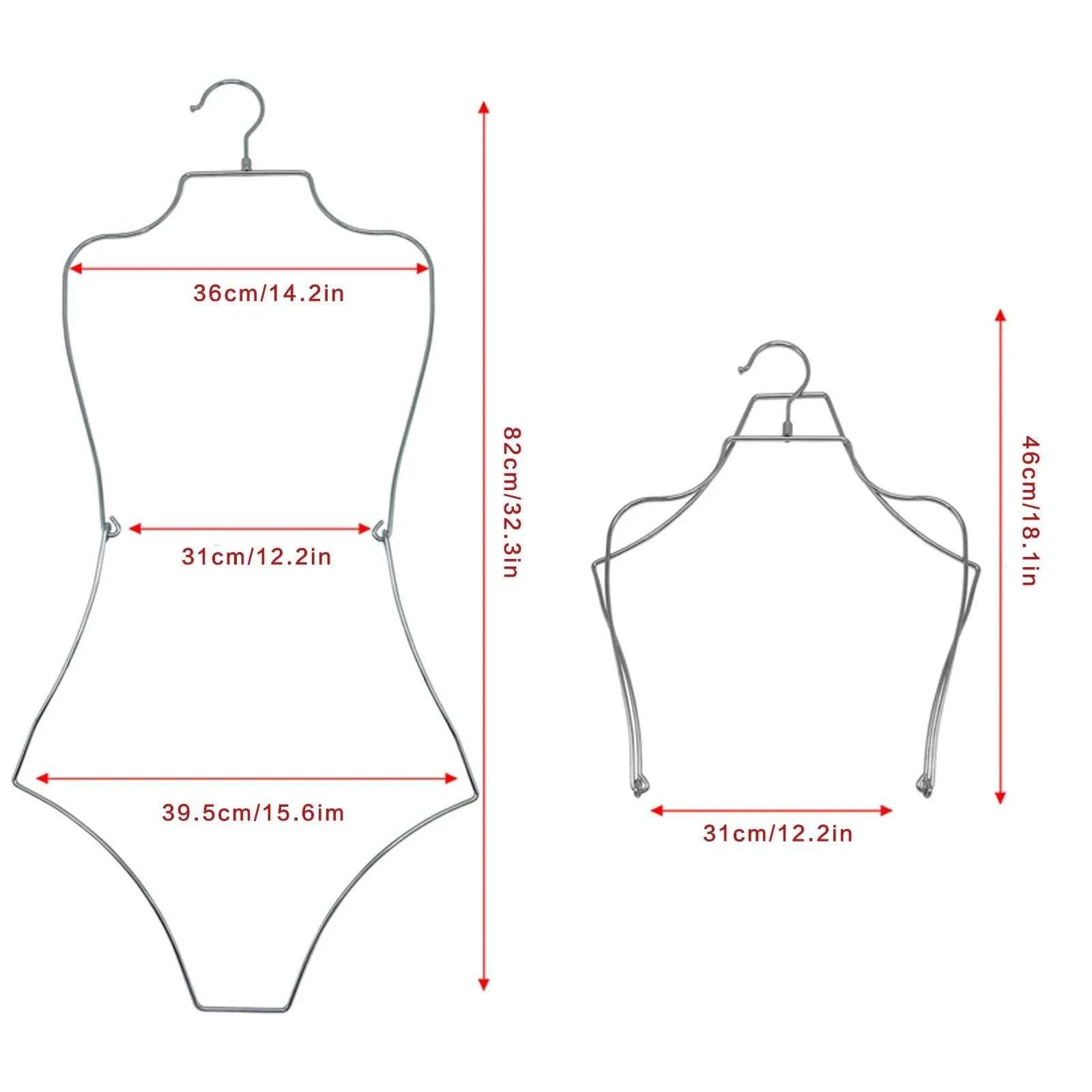 Body Shape Lingerie Hanger Foldable Durable Closet Organizer Swimsuit Hanger for Closet for Stores Boutiques Show Window Bedroom