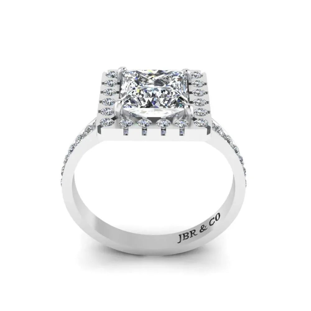 Best Design Prince Diamond 925 Silver French Halo Engagement Ring For Women Luxury Fashion Fine Ring At Wholesale Price