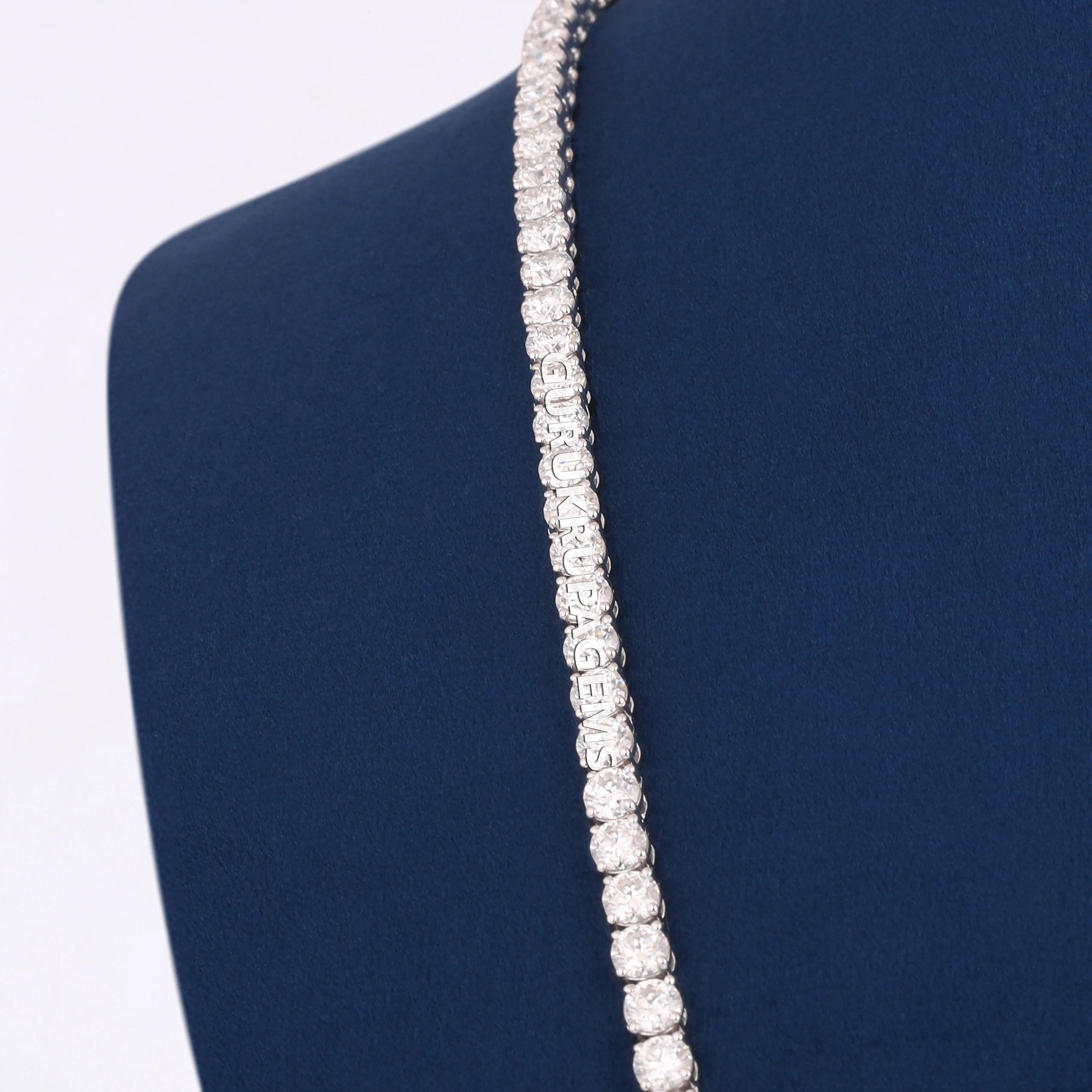 Popular Wholesale 925 Silver VVS Lab Grown Diamond Cuban Link Chain 4MM Width with High Quality Budget Friendly Jewelry
