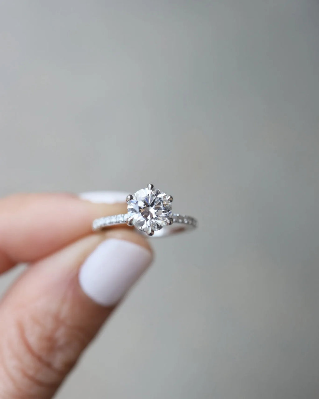 Round Cut Moissanite Solitaire Ring 7mm Yellow Gold Plated Engagement Wedding Jewelry For Women Classic Minimal Design Wholesale