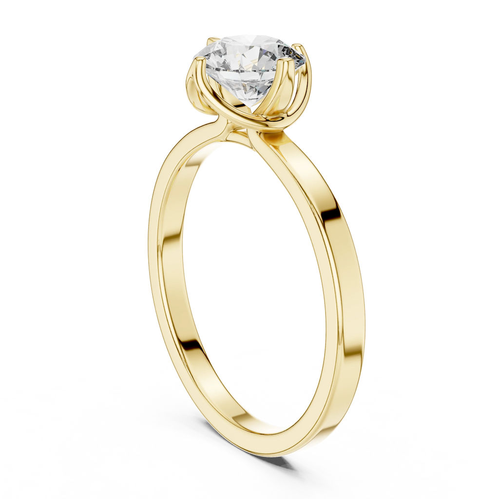 0.25ct Lab Grown Diamond Ring | 18K Gold Wedding Band | EF VS1-2 Grade | 4 Prong Design | Customizable Fine Jewellery Supplier