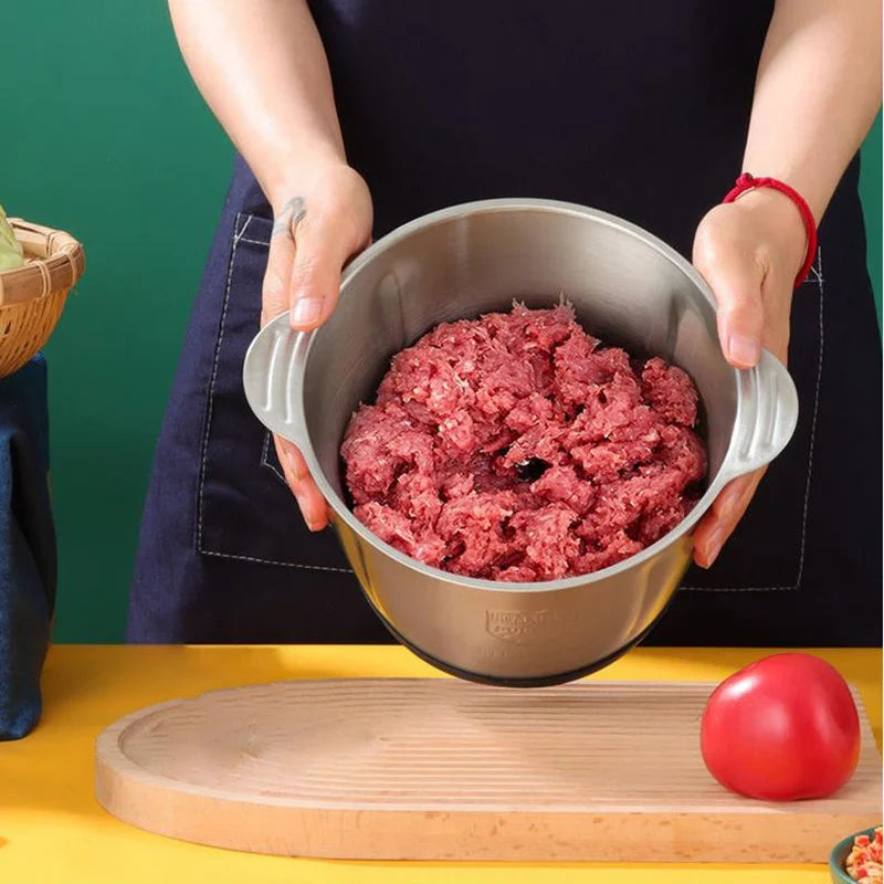 2L Meat mincer Home smoking machine multi-functional stainless steel electric meat thin meat Meat small slim slim