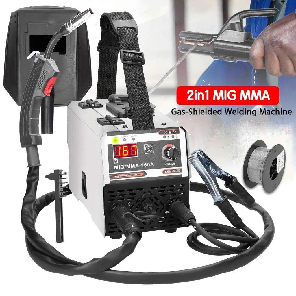 2-In-1 Multifunctional MIG MMA/MAG TIG-160C Welding Machine IGBT invert Welder Automatic Wire Feeding Electric Arc Welder