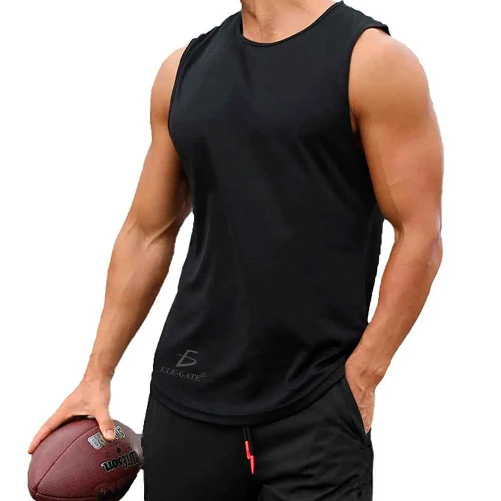 Sleeveless XL Size T-shirt Hood Collar Plain Cotton Polyester Material Street Printed for Athletics Exercise Advanced Technology