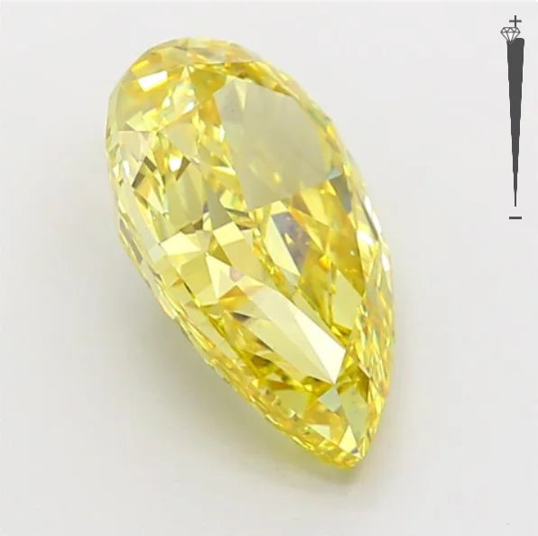 1ct Lab Grown Diamant Fancy Yellow Color VS1 Aniva Jewels Manufactured Diamonds Loose Diamante Pear Cut CVD HPHT Lab Diamonds