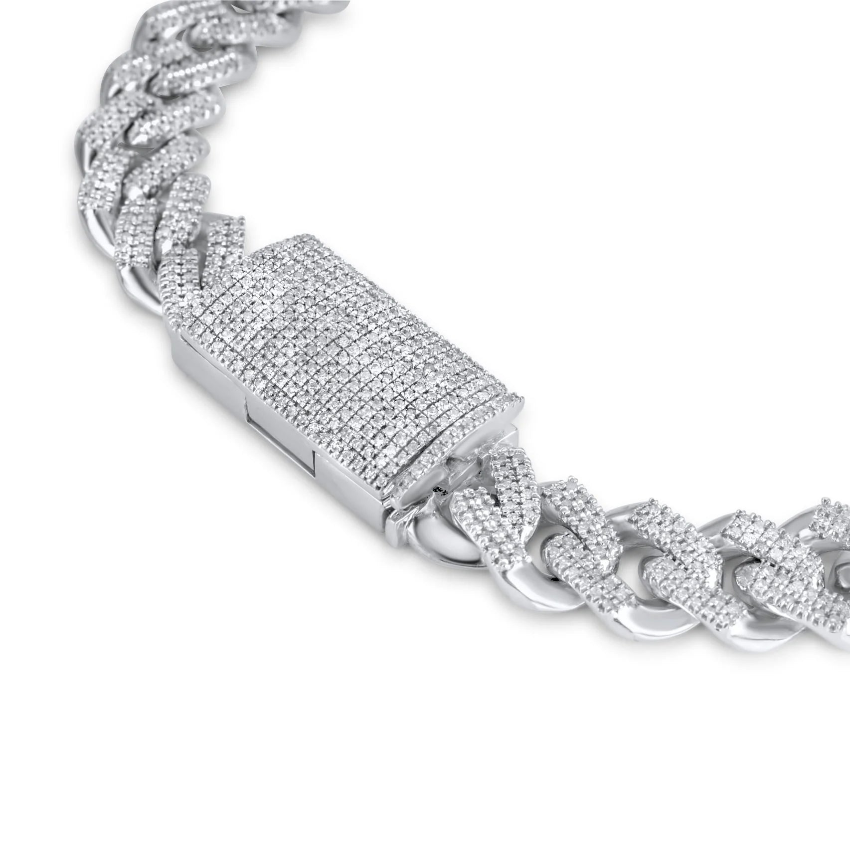 10K/14K Gold Cuban Link Bracelet Men, Lab Grown & Natural Diamond Hip Hop Jewelry Chain Necklace, CVD Custom