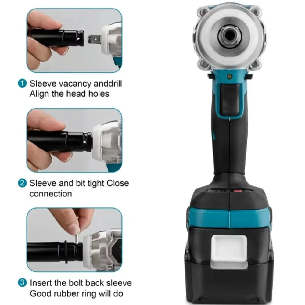 Makita DTW285 high torque impact wrench, wireless rechargeable handheld wrench, 18V lithium battery multifunctional tool