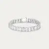 lab grown emerald cut diamond tennis bracelet 14 kt white gold DEF color VVS VS clarity 15 gram export direct factory bulk