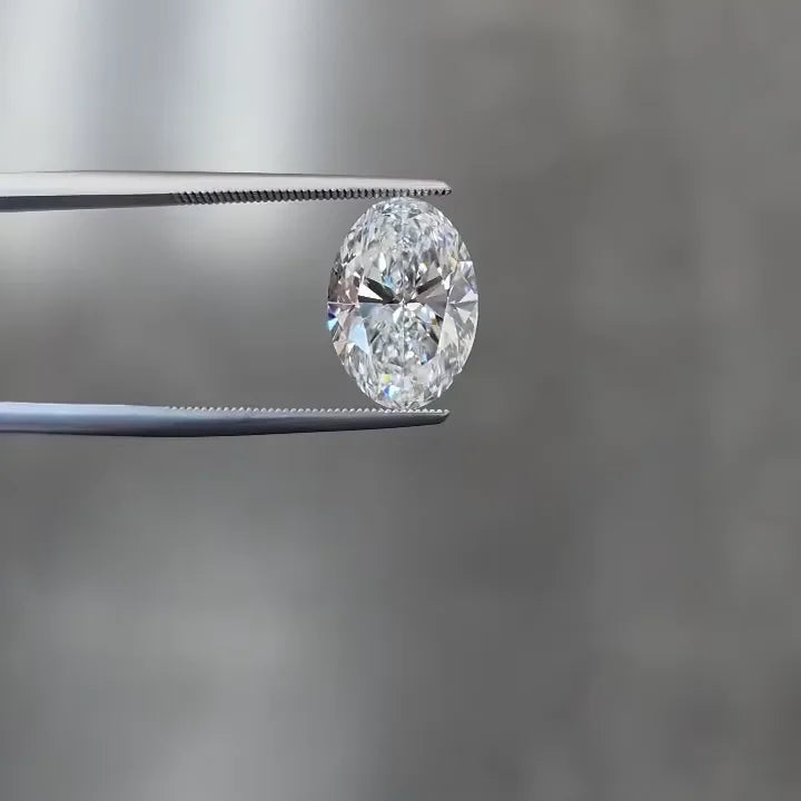 Aniva Oval 5.00 Carats F VVS1 Synthetic White Diamond Loose with Excellent Cut Certified by IGI for Jewelry Making Model OC124