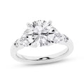 5 Carat Round Lab Grown Diamond Solitaire Wedding and Engagement Ring 14K White Gold F Color VVS2 Clarity Direct Manufacturer
