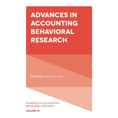 Advances in Accounting Behavioral Research - Hardcover