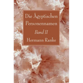 Die Ägyptischen Personennamen, Band II - Hardcover