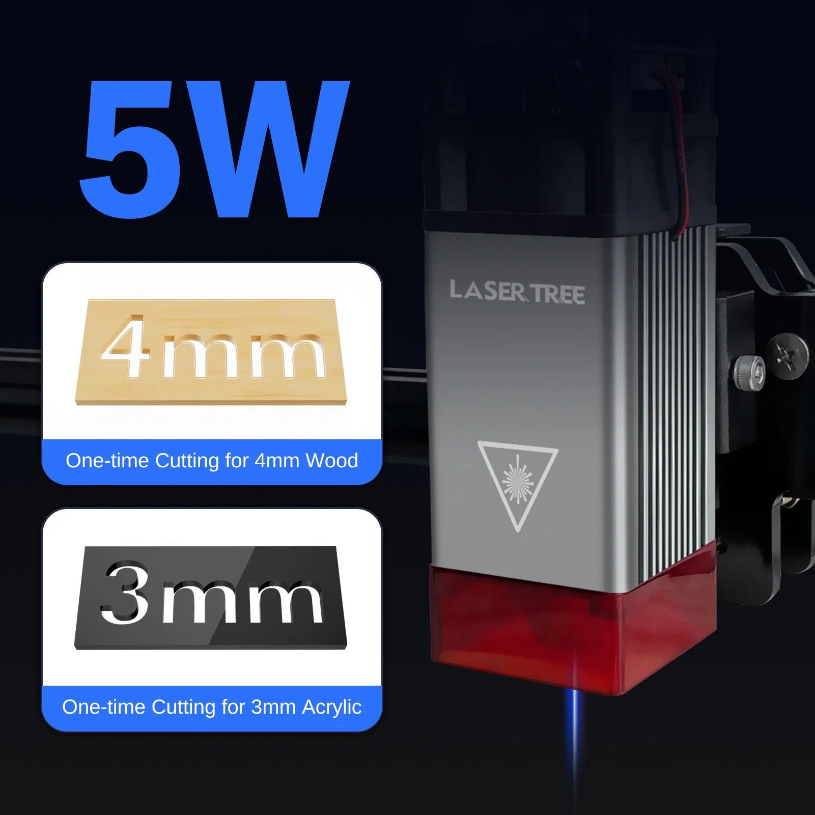 LASER TREE K1 Mini 5w Optical Power 3030  Diode Laser Lazer Engraver Engraving Machine for Plywood Acrylic MDF Leather Wood DIY