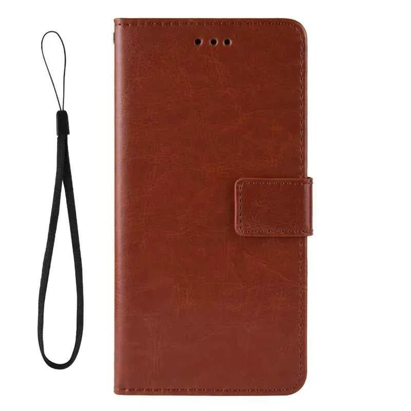 For Itel A50C Stand Function Wallet Phone Cases Built-in Card Slot Pu Leather Phone Cases Hand Strap Phone Covers