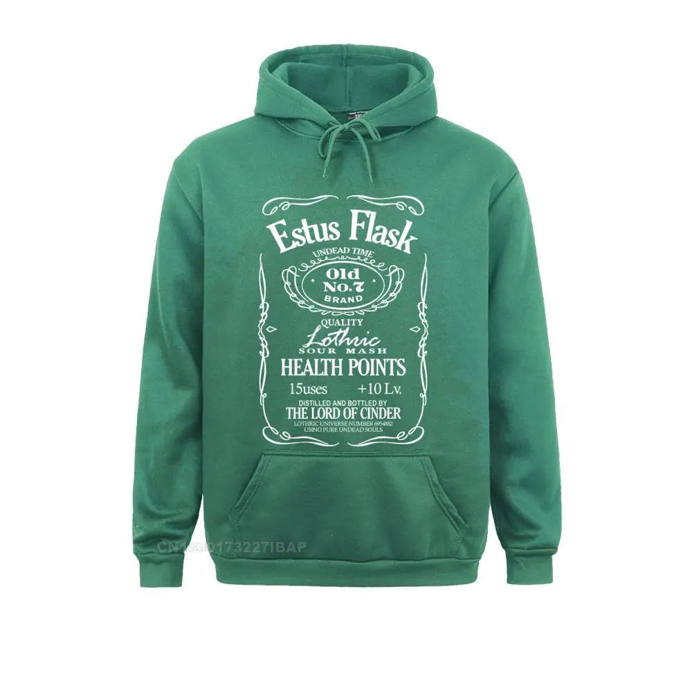 Men's Dark Souls Estus Flask Harajuku Hoodies Game Knight Weapons Drink Sportswear Men Christmas Streetwear Jacket Sweater