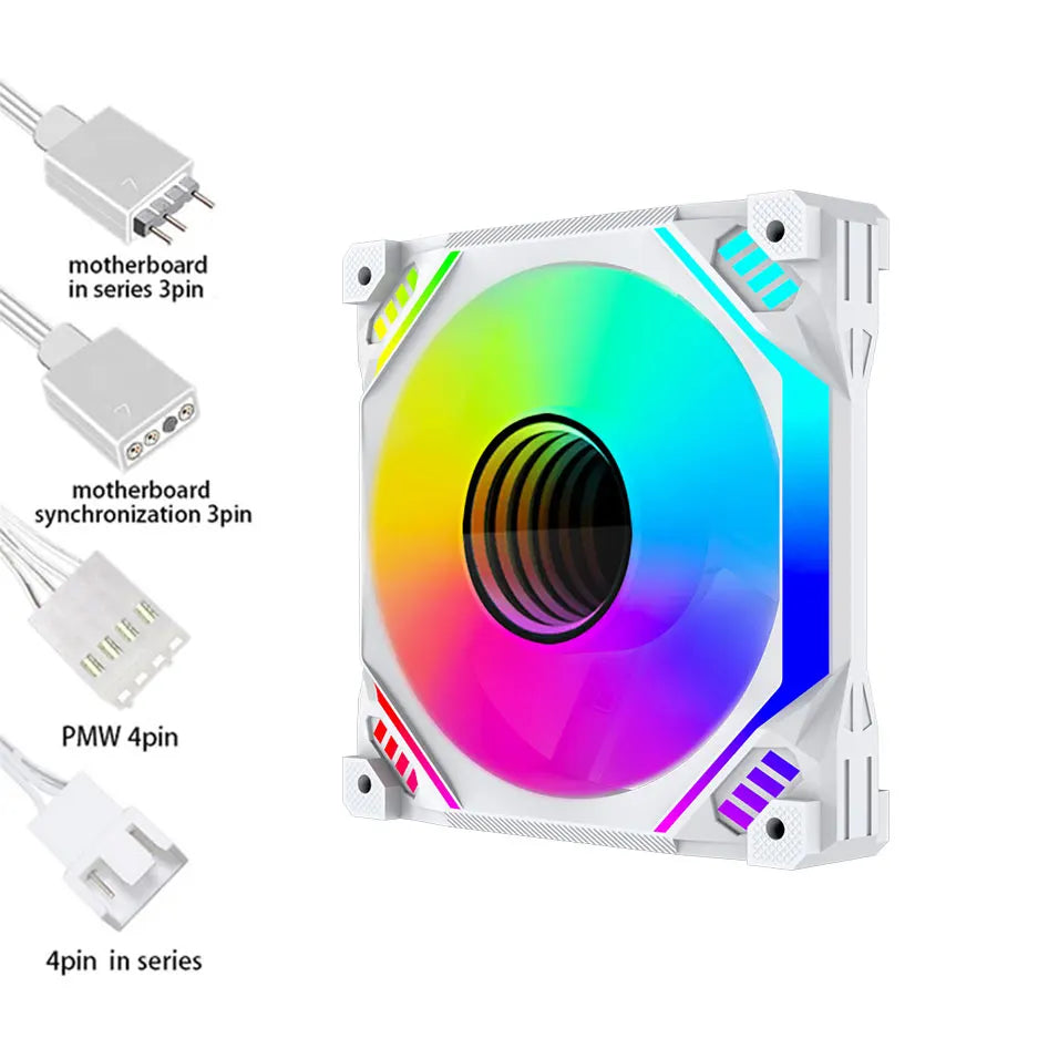 Lovingcool OEM Custom 12025 RGB Gaming PC Computer Fan 12v Cooler Fan Plastic RGB Cooling Fan Radiator for Computer Case