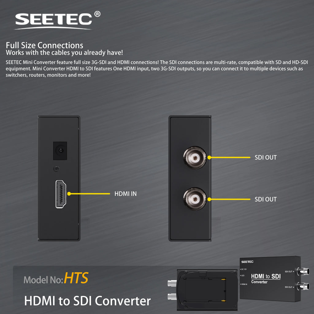 FEELWORLD Professional HDMI to SDI Converter B2B Factory Direct Supply HDMI to SDI Pro Converter for Broadcasting