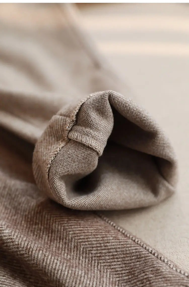 Woolen Pants Women's Harem Pencil Pants 2026 Autumn Winter High Waisted Casual Suit Pants Office Lady Women Trousers